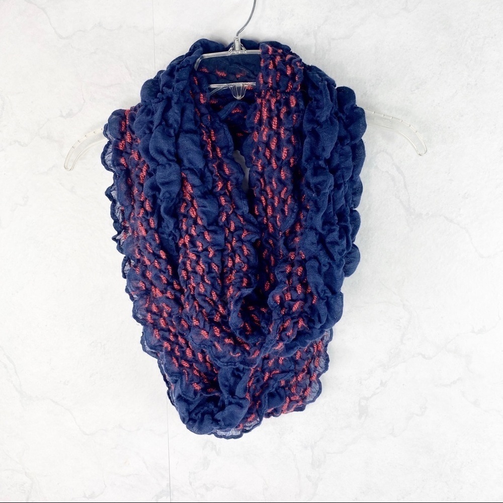 [Tickled Pink] Fun Flirty Ruffle Infinity Scarf